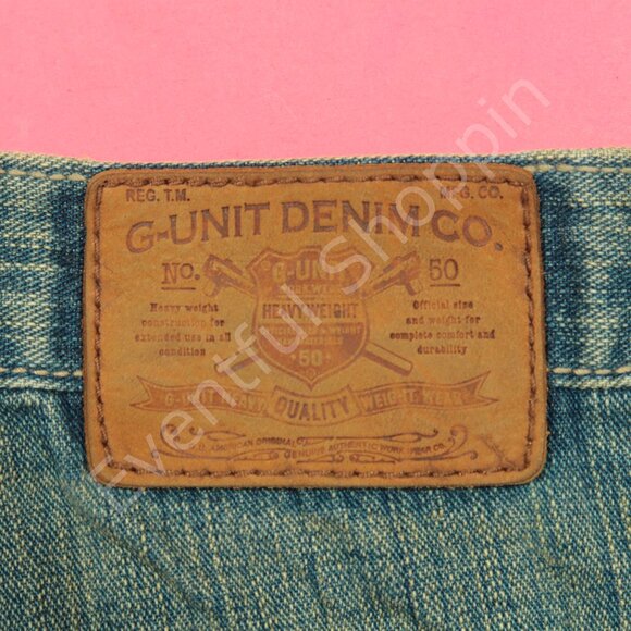 Vintage G Unit Jeans Mens 40 Blue Relaxed Straight Stonewash 2005 New - Picture 4 of 8